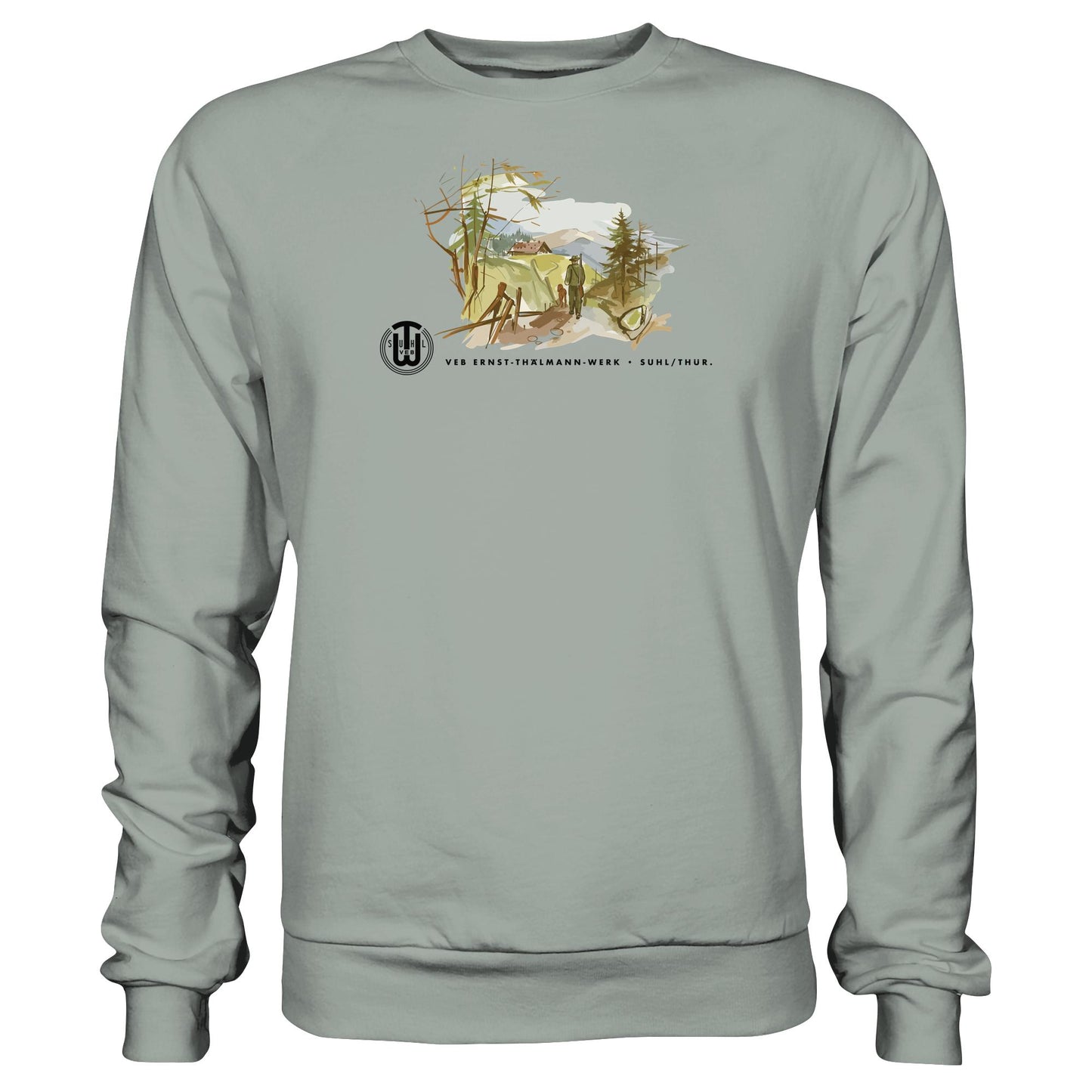 DDR Ostalgie Pullover Unisex • VEB SUHL ERNST-THÄLMANN-WERK (ORIGINAL-PROSPEKT)