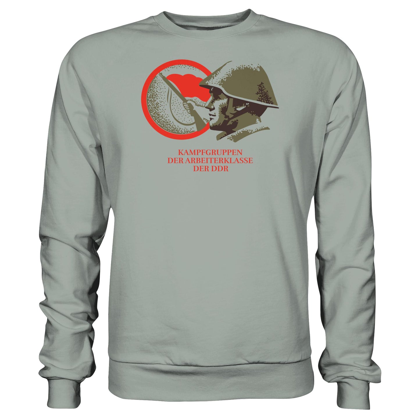 DDR Ostalgie Pullover Unisex • KAMPFGRUPPEN DER ARBEITERKLASSE (ORIGINAL BRIEFMARKE)