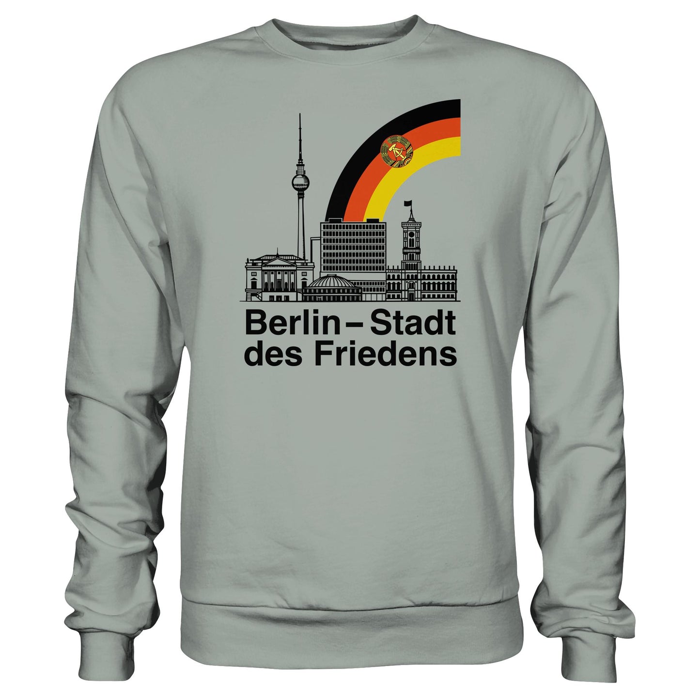 DDR Ostalgie Pullover Unisex • BERLIN - STADT DES FRIEDENS (ORIGINAL POSTSTEMPEL)