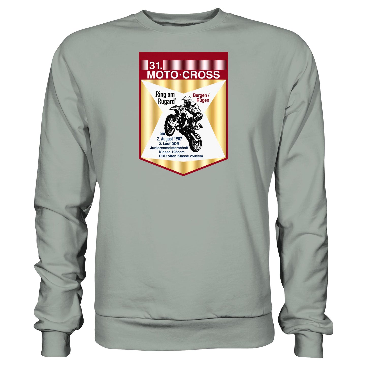DDR Ostalgie Pullover Unisex • 31. MOTO-CROSS DDR-MEISTERSCHAFT - 1987 BERGEN RÜGEN