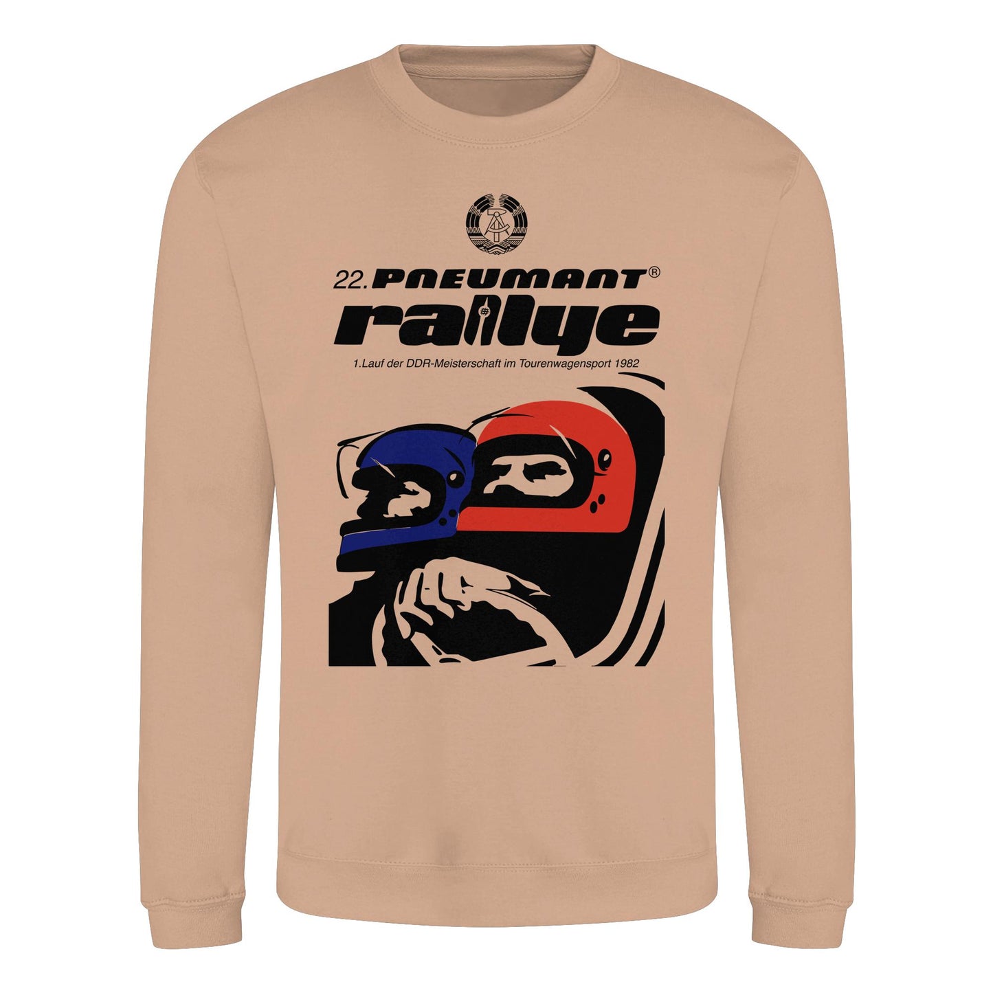 DDR Ostalgie Pullover Unisex • 22. PNEUMANT RALLYE 1982 (ORIGINAL DDR-PLAKAT)