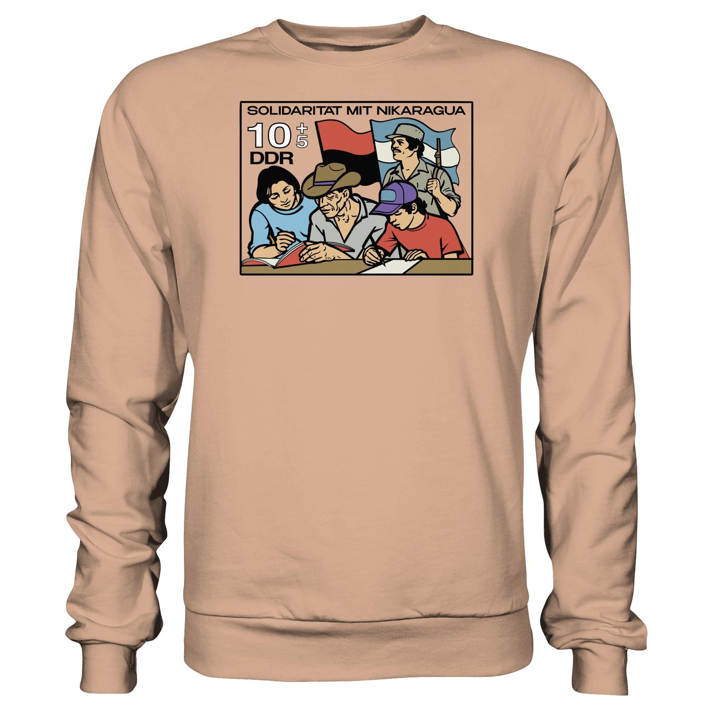 DDR Ostalgie Pullover Unisex • SOLIDARITÄT MIT NIKARAGUA (DDR-BRIEFMARKE)