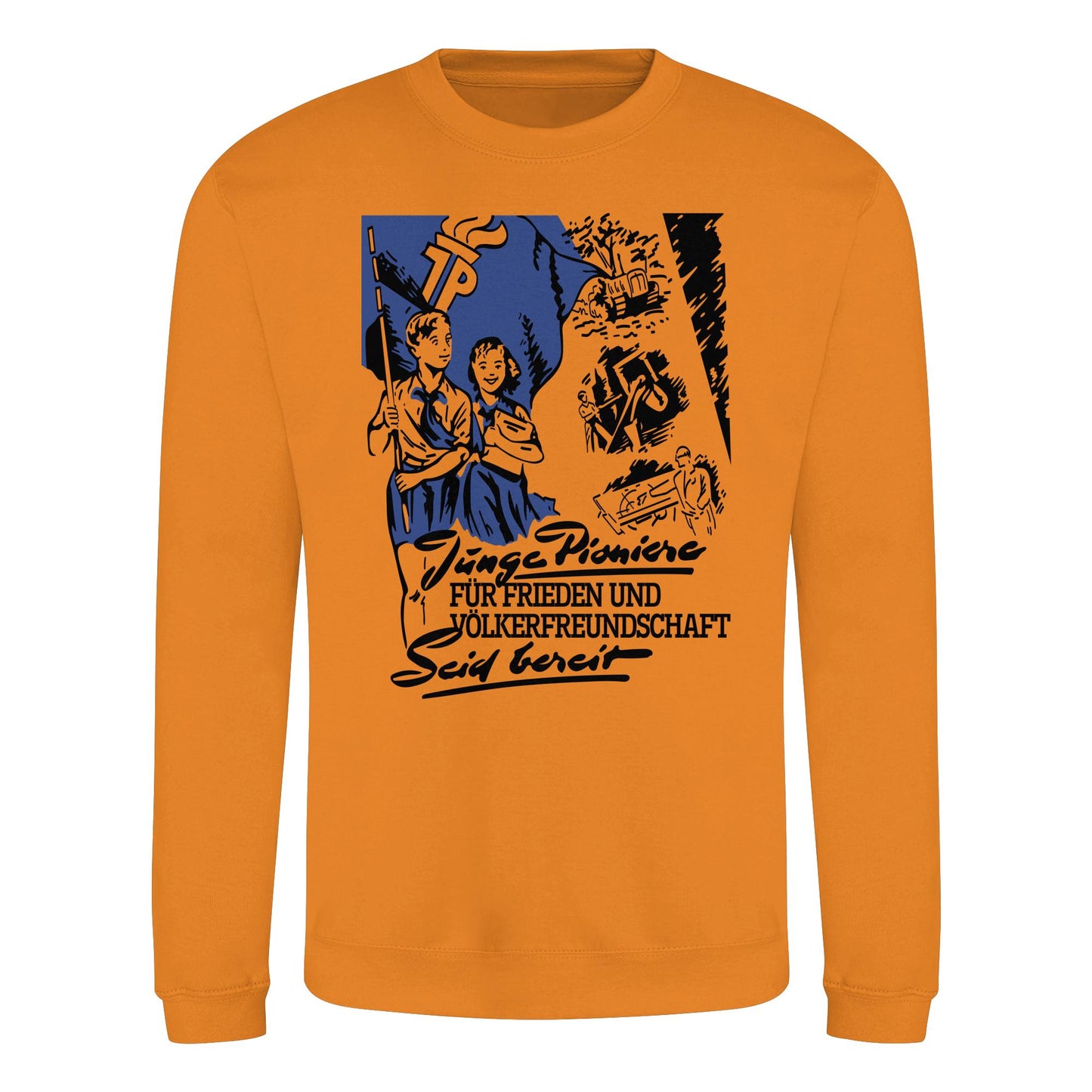 DDR Ostalgie Pullover Unisex • JUNGE PIONIERE FÜR FRIEDEN UND VÖLKERFREUNDSCHAFT - SEID BEREIT
