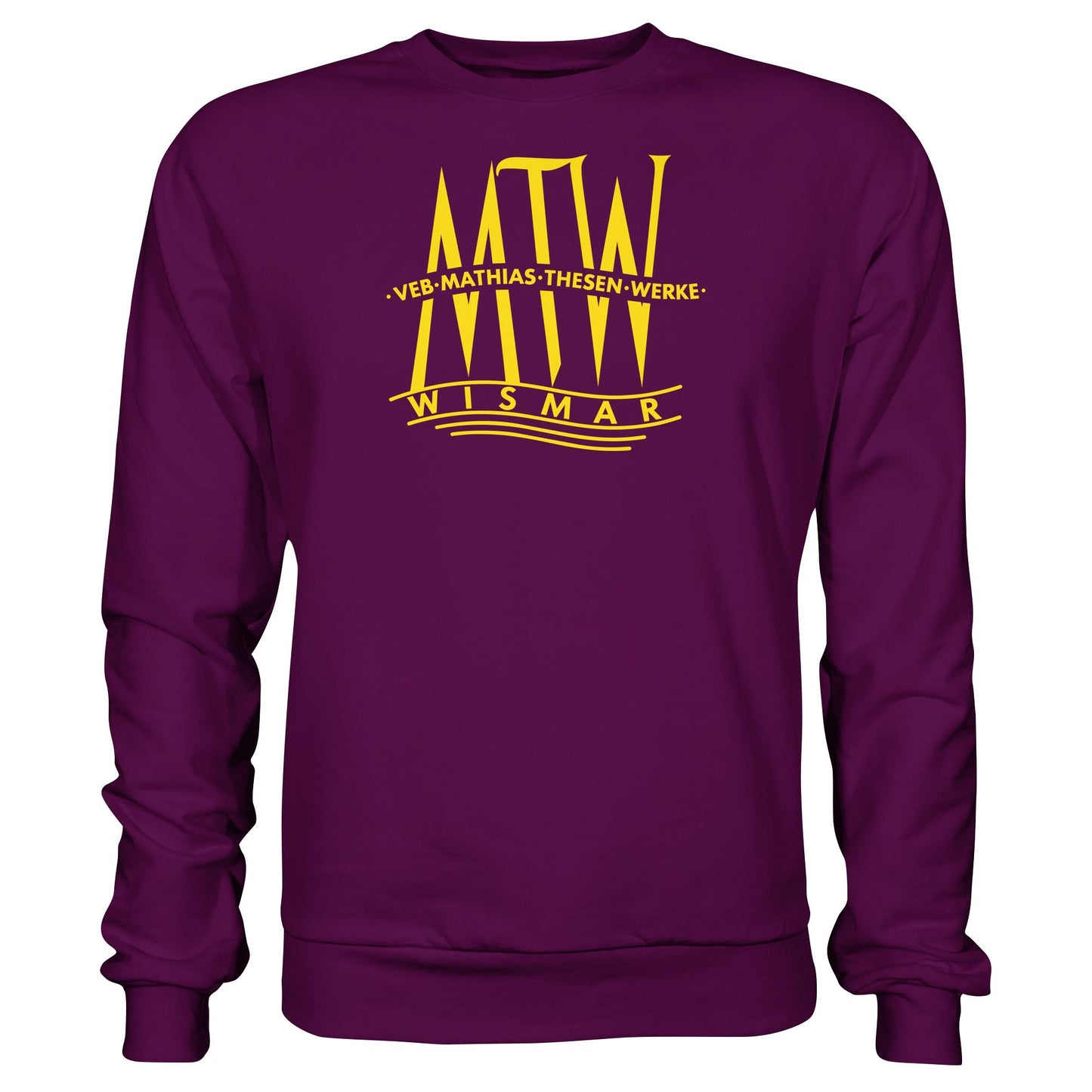 DDR Ostalgie Pullover Unisex • MATHIAS-THESEN-WERKE WISMAR (LOGO 1946)