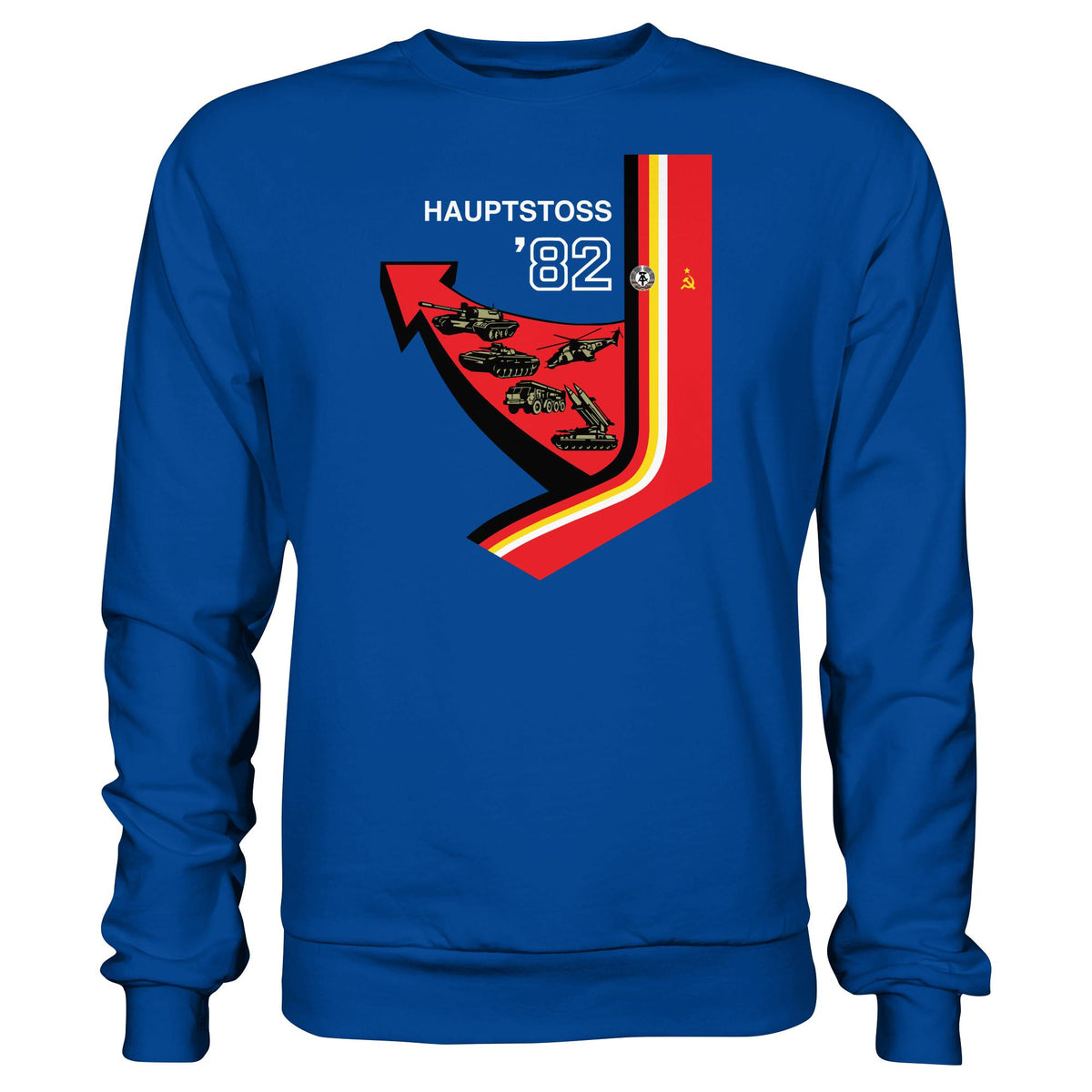 DDR Ostalgie Pullover Unisex • MANÖVER HAUPTSTOSS 1982 (ORIGINAL-PLAKAT)