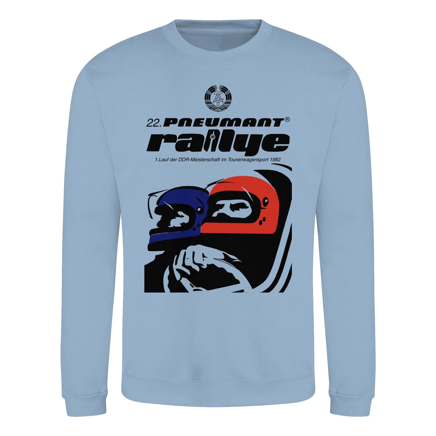 DDR Ostalgie Pullover Unisex • 22. PNEUMANT RALLYE 1982 (ORIGINAL DDR-PLAKAT)
