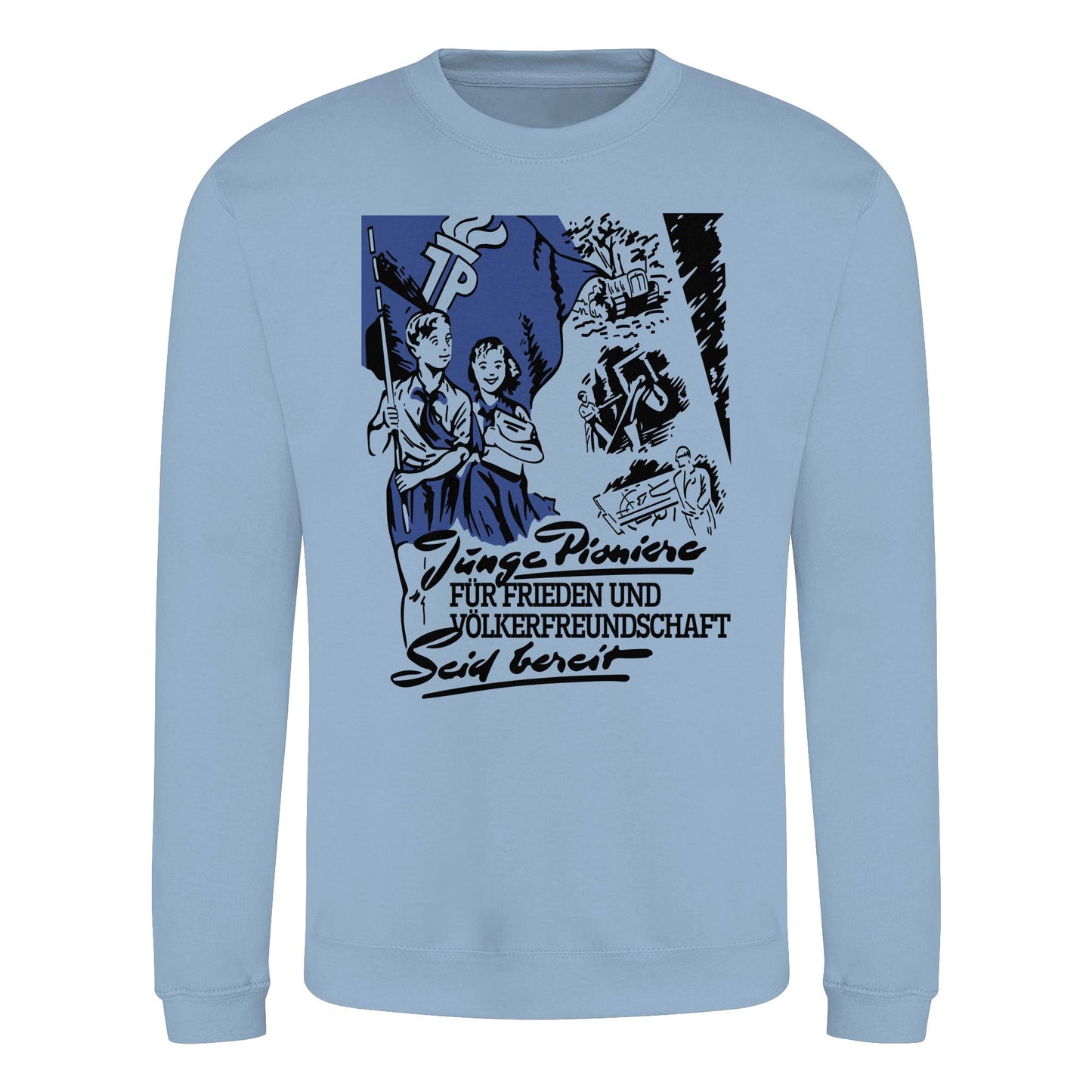 DDR Ostalgie Pullover Unisex • JUNGE PIONIERE FÜR FRIEDEN UND VÖLKERFREUNDSCHAFT - SEID BEREIT