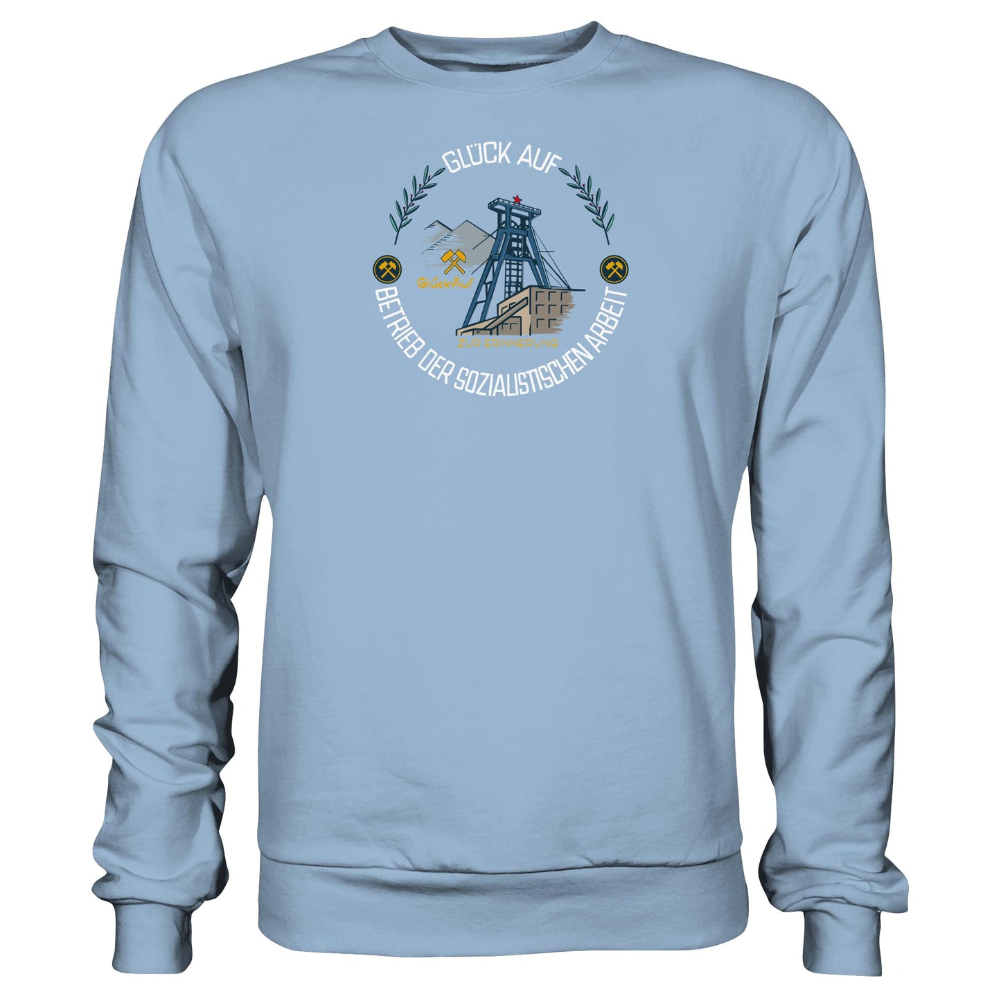 DDR Ostalgie Pullover Unisex • WISMUT - GLÜCK AUF