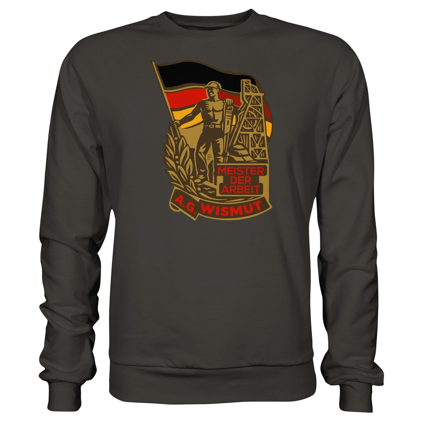 DDR Ostalgie Pullover Unisex • WISMUT - MEISTER DER ARBEIT