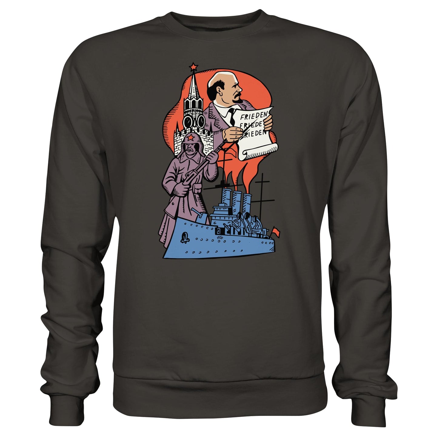DDR Ostalgie Pullover Unisex • JAHRESTAG OKTOBERREVOLUTION 1917 (ORIGINAL POSTSTEMPEL)