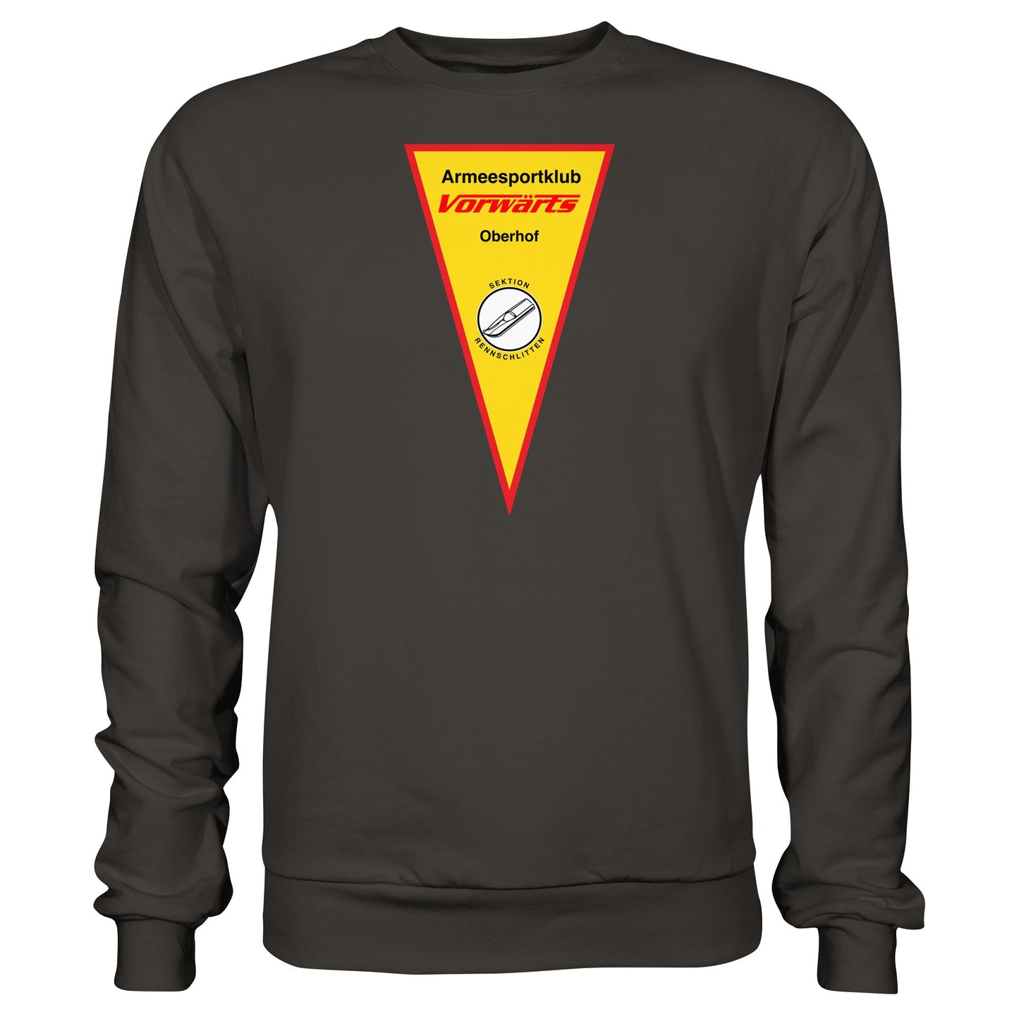 DDR Ostalgie Pullover Unisex • ARMEESPORTKLUB VORWÄRTS OBERHOF - RENNSCHLITTEN