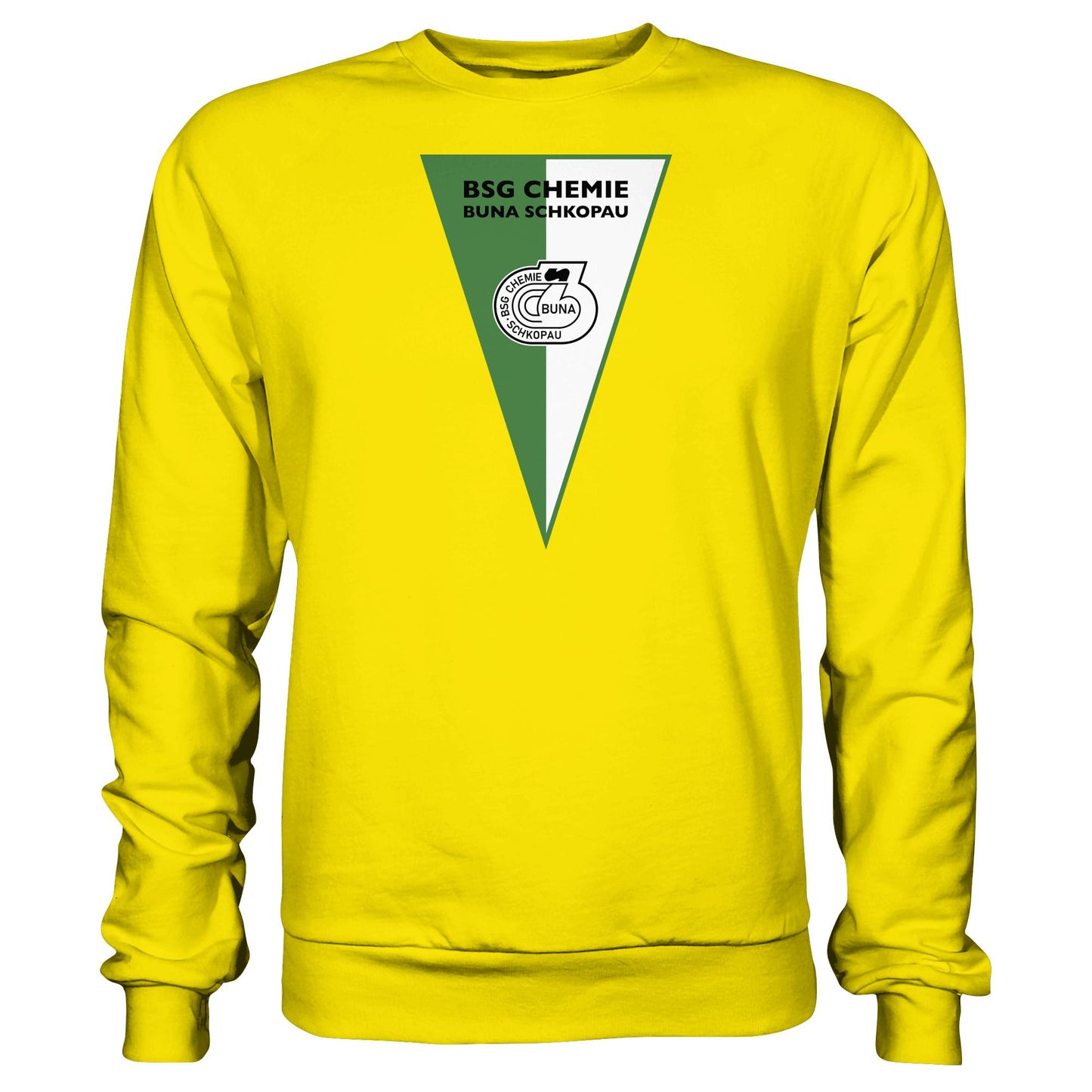 DDR Ostalgie Pullover Unisex • BSG CHEMIE BUNA SCHKOPAU (ORIGINALWIMPEL)