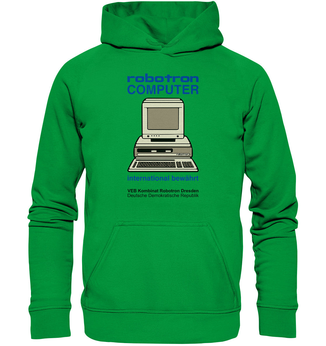 DDR Ostalgie Kapuze / Hoodie Unisex • ROBOTRON COMPUTER DRESDEN