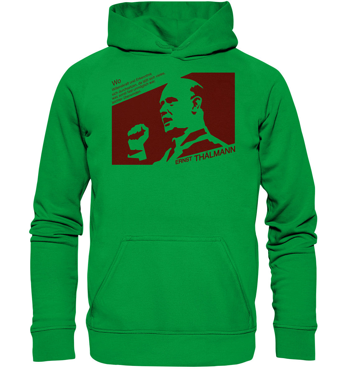 DDR Ostalgie Kapuze / Hoodie Unisex • ERNST THÄLMANN - ORIGINAL DDR-PLAKAT