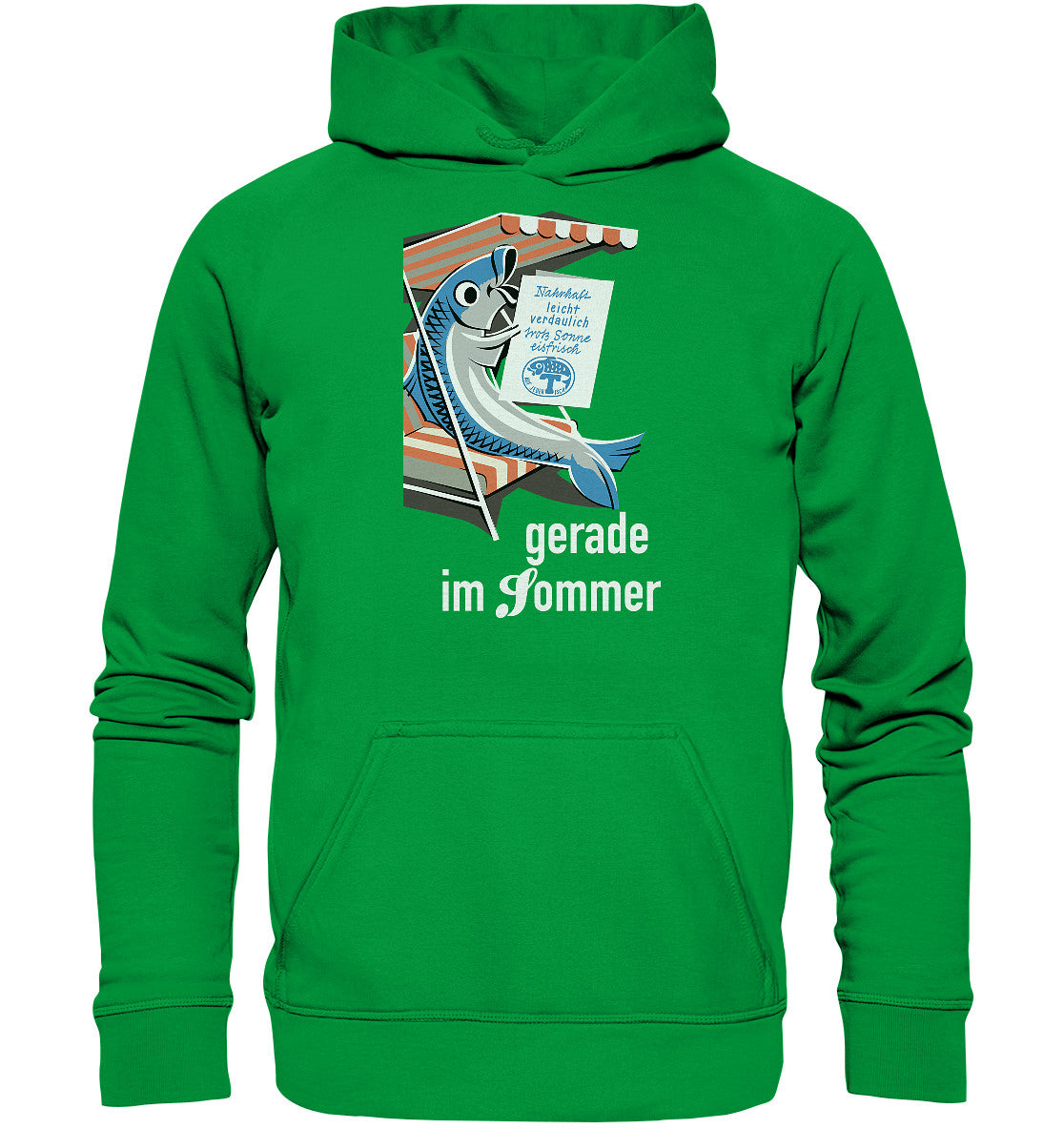 DDR Ostalgie Kapuze / Hoodie Unisex • FISCH, FRISCH AUF JEDEN TISCH - GERADE IM SOMMER