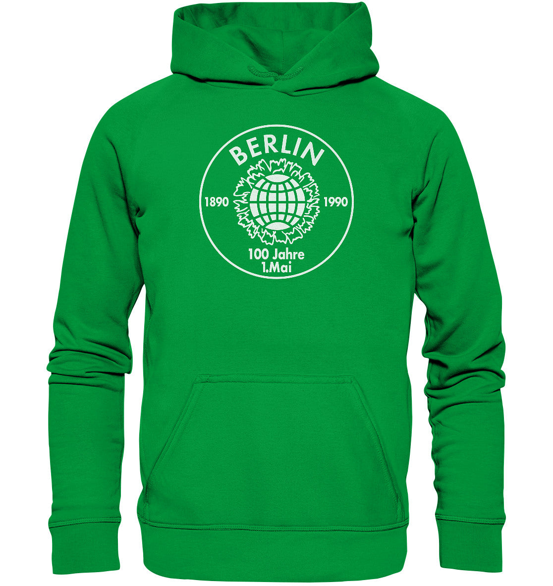 DDR Ostalgie Kapuze / Hoodie Unisex • BERLIN - 100 JAHRE 1. MAI - 1990