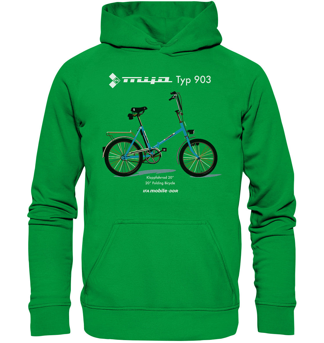 DDR Ostalgie Kapuze / Hoodie Unisex • MIFA KLAPPRAD TYP 903 - ORIGINAL WERBUNG