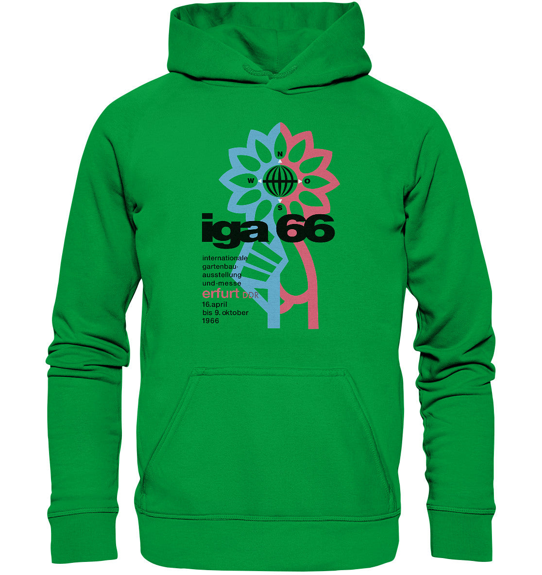 DDR Ostalgie Kapuze / Hoodie Unisex • IGA ERFURT 1966