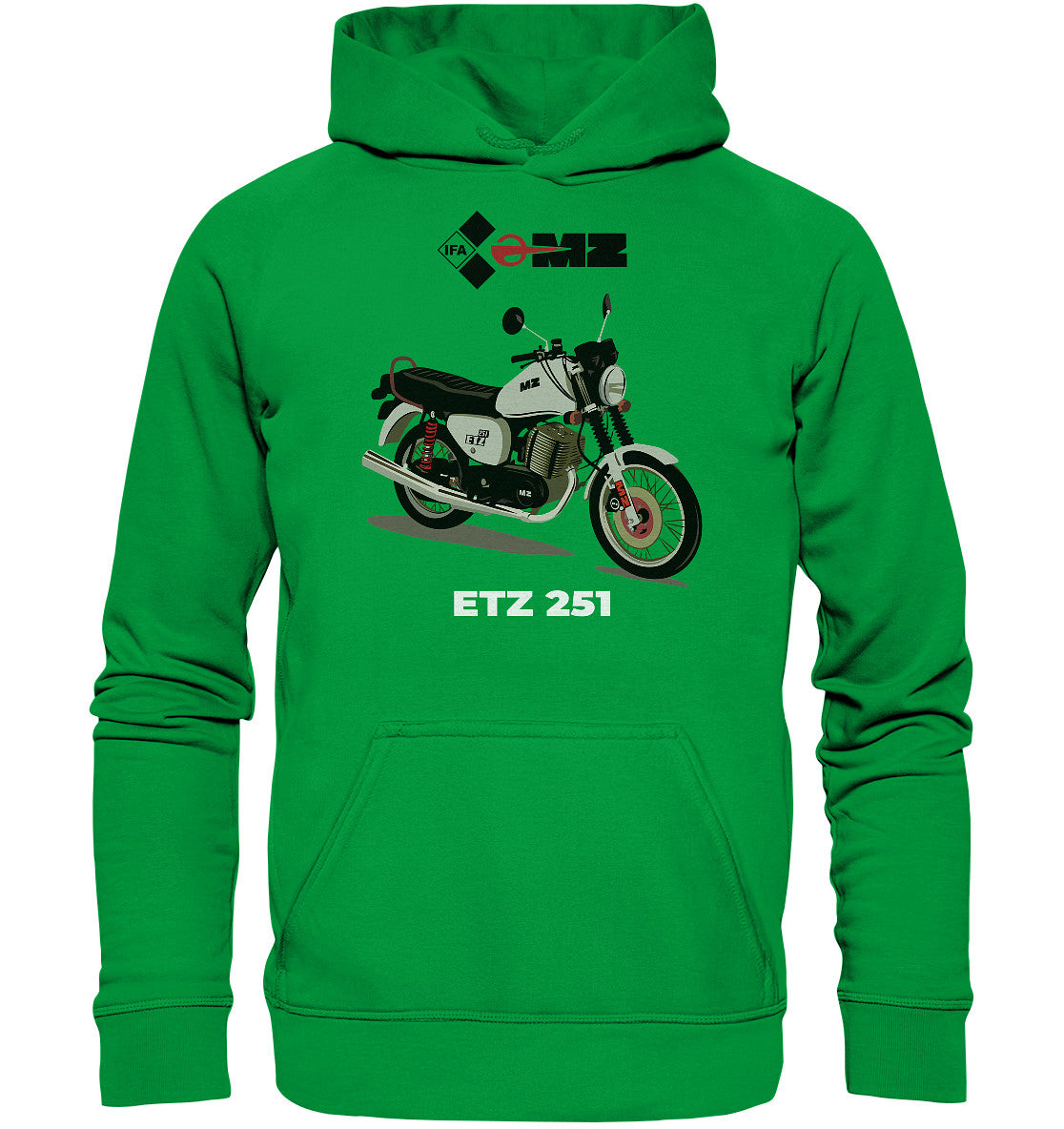 DDR Ostalgie Kapuze / Hoodie Unisex • MZ ETZ 251 - ORIGINALWERBUNG
