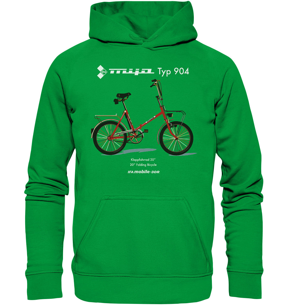 DDR Ostalgie Kapuze / Hoodie Unisex • MIFA KLAPPRAD TYP 904 - ORIGINAL WERBUNG
