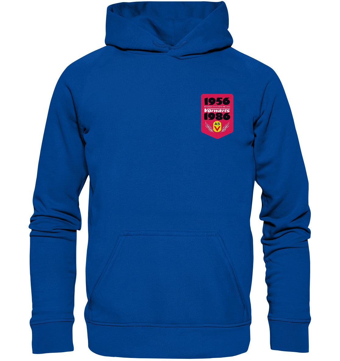 DDR Ostalgie Kapuze / Hoodie Unisex • ARMEESPORTVEREINIGUNG VORWÄRTS 1956-1986, BRUST BADGE