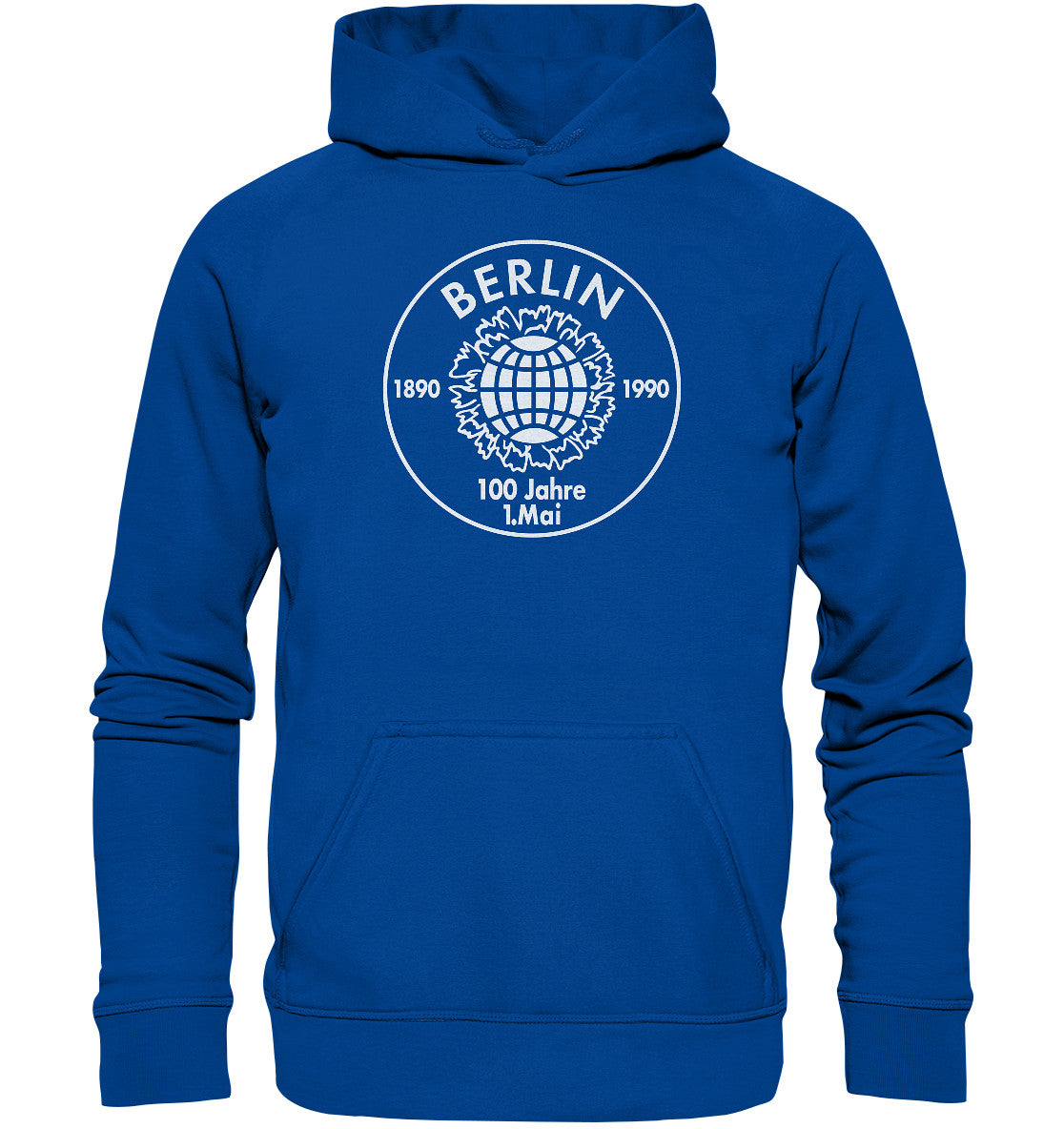 DDR Ostalgie Kapuze / Hoodie Unisex • BERLIN - 100 JAHRE 1. MAI - 1990