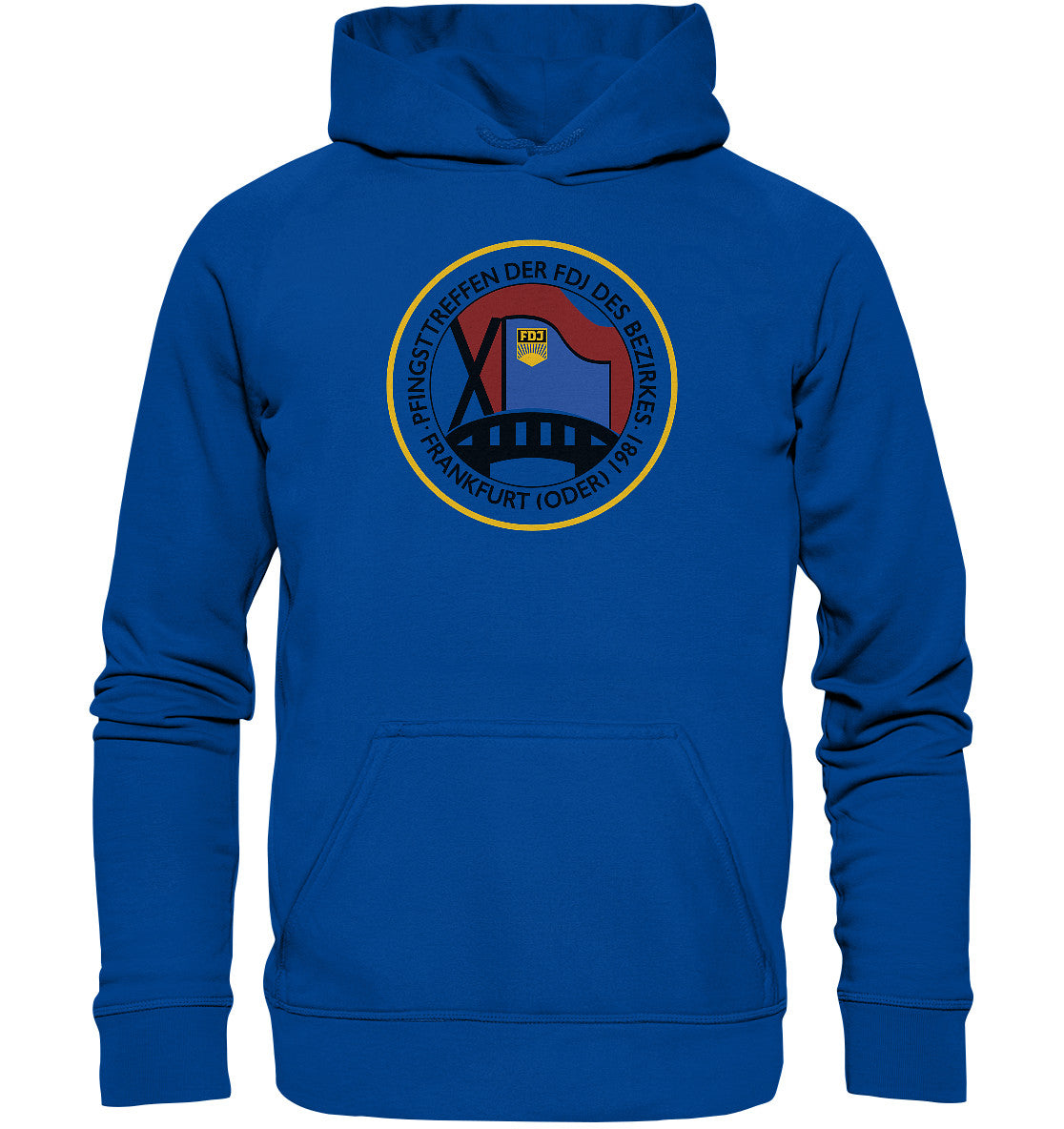 DDR Ostalgie Kapuze / Hoodie Unisex • FDJ PFINGSTTREFFEN FRANKFURT ODER - 1981