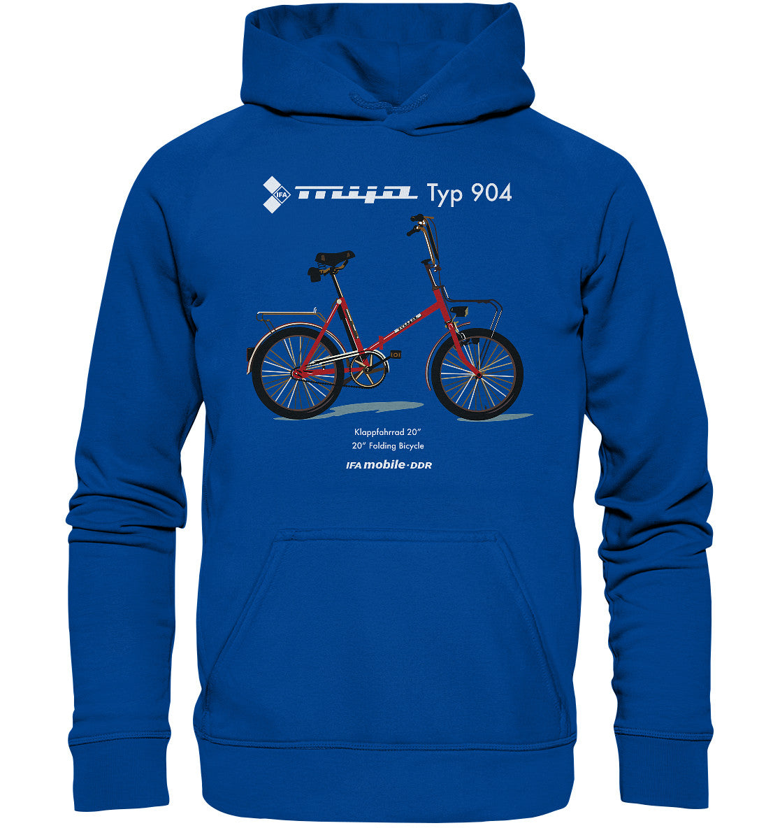 DDR Ostalgie Kapuze / Hoodie Unisex • MIFA KLAPPRAD TYP 904 - ORIGINAL WERBUNG