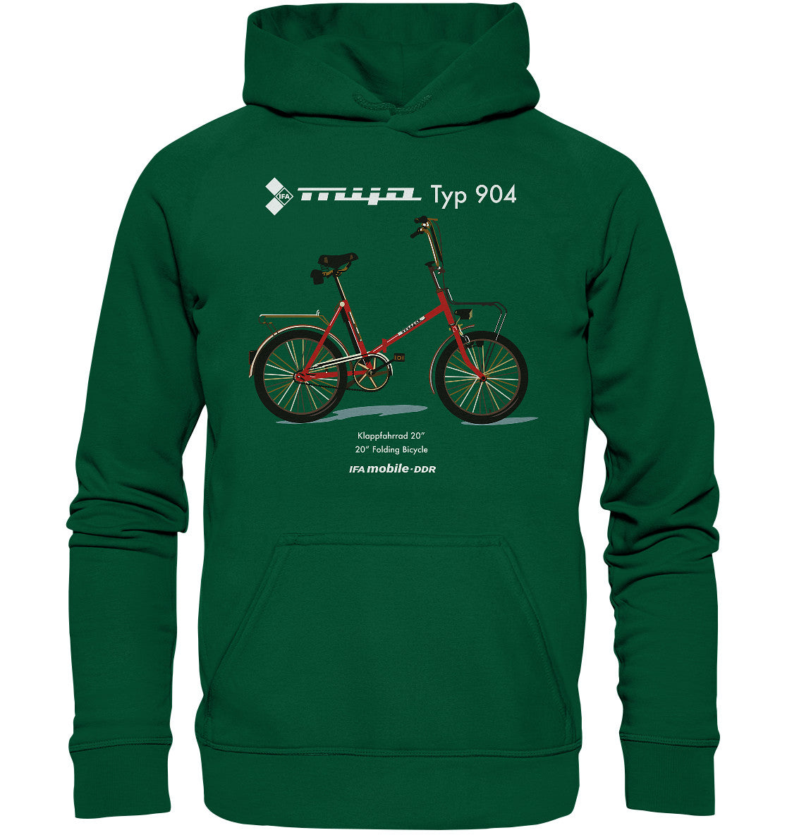 DDR Ostalgie Kapuze / Hoodie Unisex • MIFA KLAPPRAD TYP 904 - ORIGINAL WERBUNG