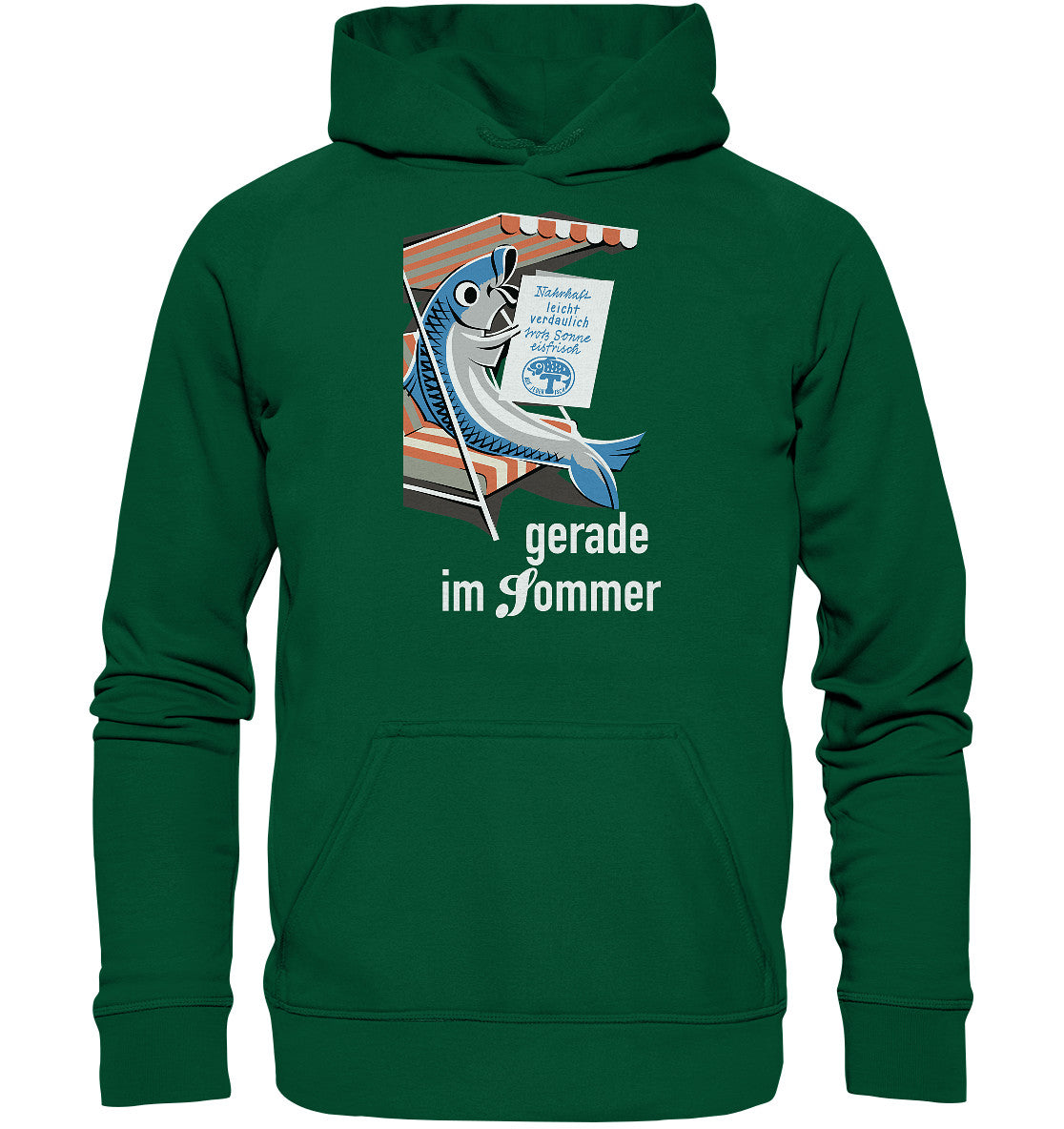 DDR Ostalgie Kapuze / Hoodie Unisex • FISCH, FRISCH AUF JEDEN TISCH - GERADE IM SOMMER