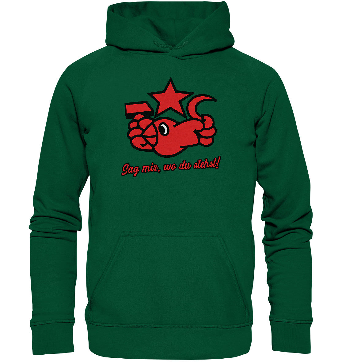 DDR Ostalgie Kapuze / Hoodie Unisex • OKTOBERKLUB - SAG MIR, WO DU STEHST!