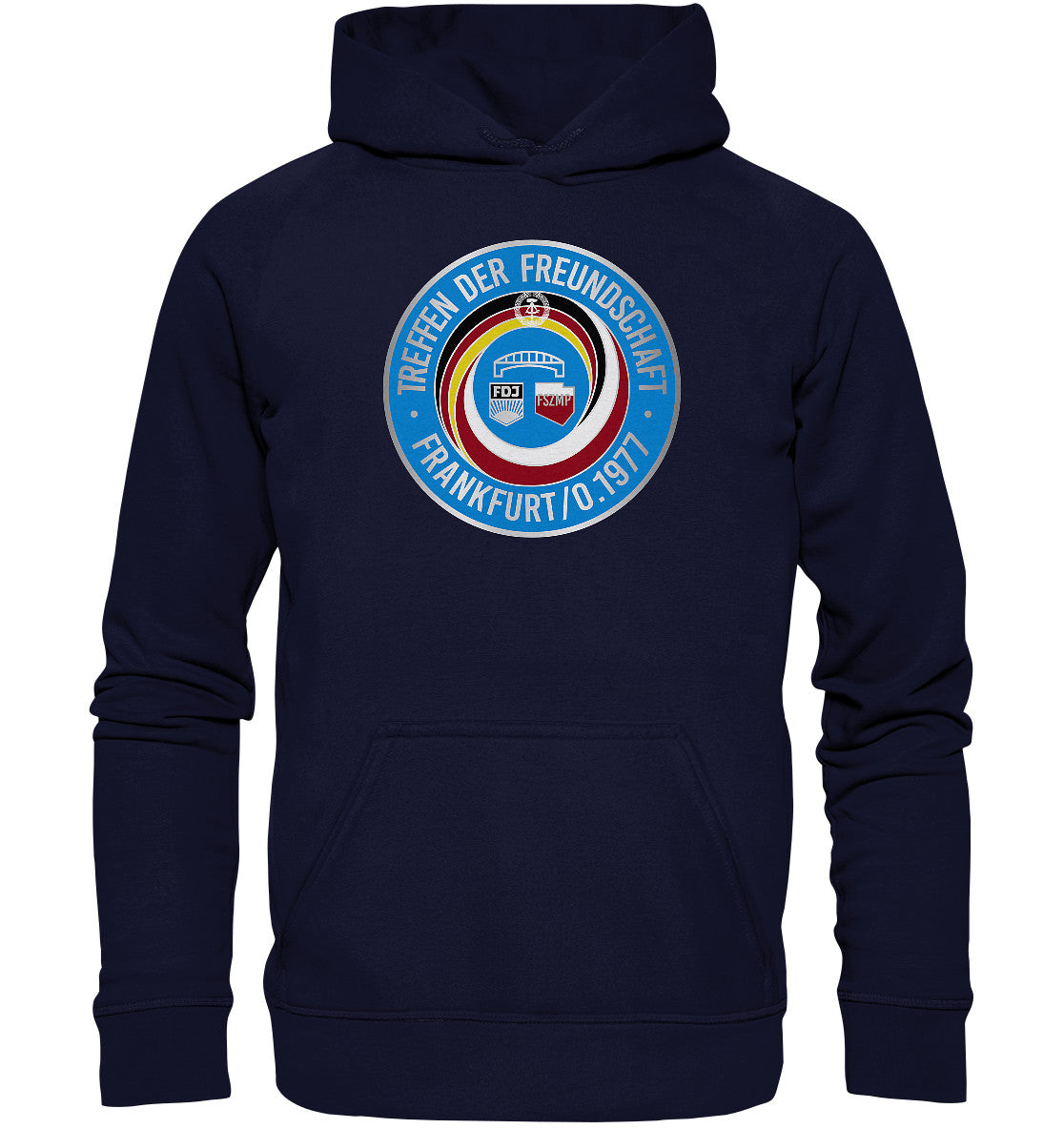 DDR Ostalgie Kapuze / Hoodie Unisex • TREFFEN DER FREUNDSCHAFT - JUGEND DER DDR & VR POLEN 1977