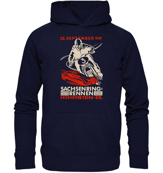 DDR Ostalgie Kapuze / Hoodie Unisex • SACHSENRING-RENNEN 1949