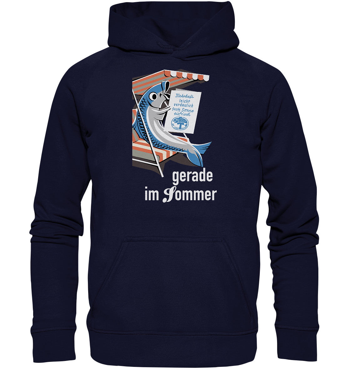 DDR Ostalgie Kapuze / Hoodie Unisex • FISCH, FRISCH AUF JEDEN TISCH - GERADE IM SOMMER
