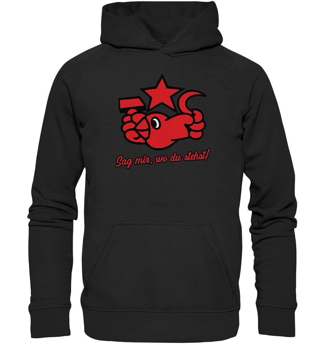 DDR Ostalgie Kapuze / Hoodie Unisex • OKTOBERKLUB - SAG MIR, WO DU STEHST!
