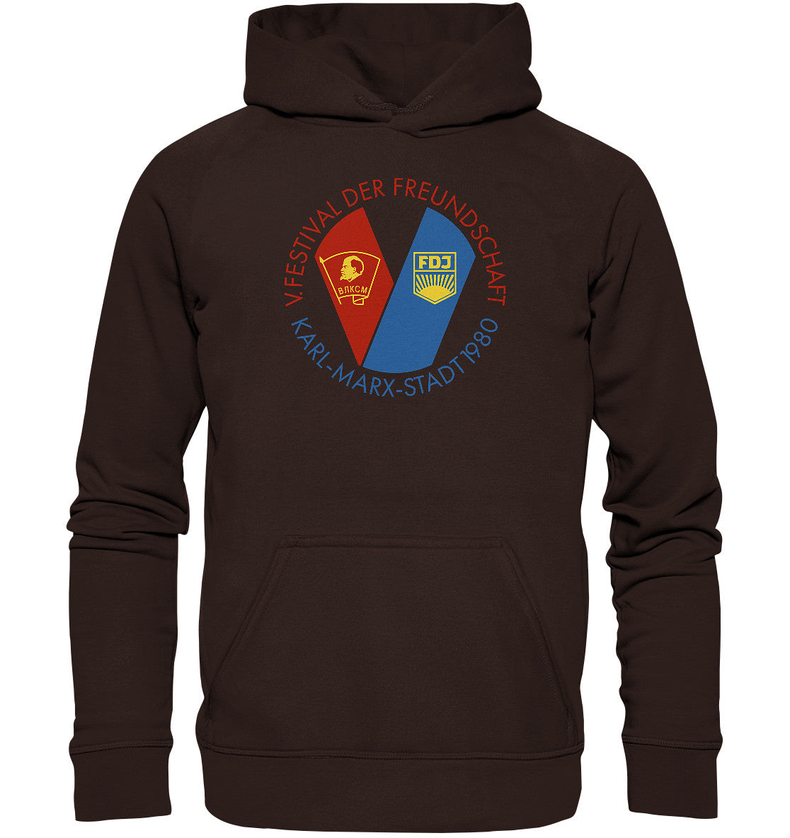 DDR Ostalgie Kapuze / Hoodie Unisex • 5. FESTIVAL DER FREUNDSCHAFT - KARL-MARX-STADT