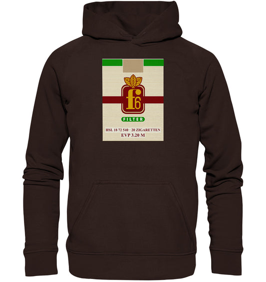 DDR Ostalgie Kapuze / Hoodie Unisex • F6 FILTER ZIGARETTEN