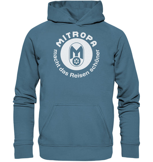 DDR Ostalgie Kapuze / Hoodie Unisex • MITROPA MACHT DAS REISEN SCHÖNER - dunkel