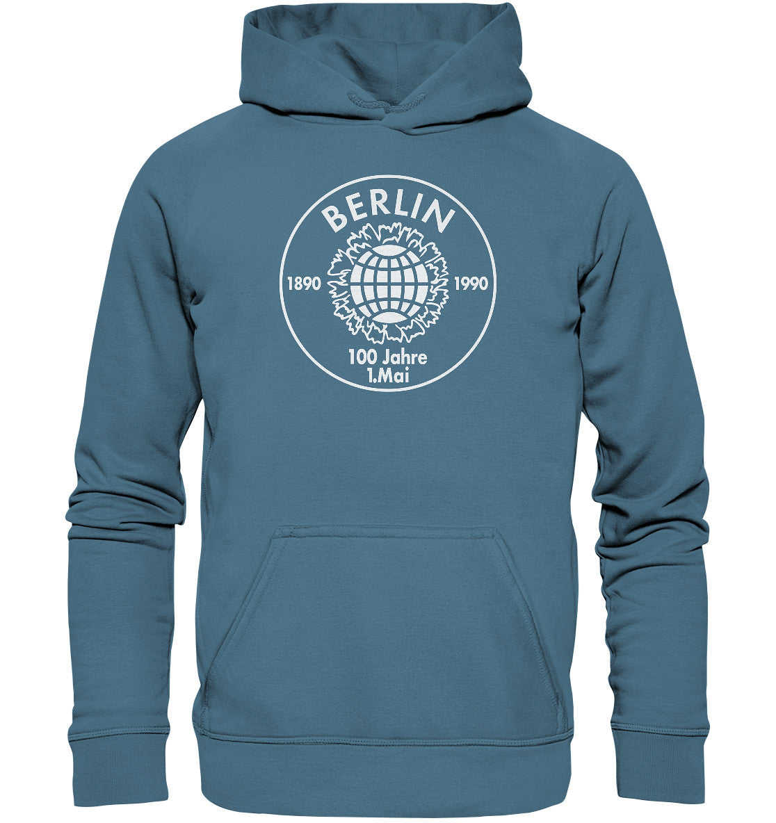 DDR Ostalgie Kapuze / Hoodie Unisex • BERLIN - 100 JAHRE 1. MAI - 1990
