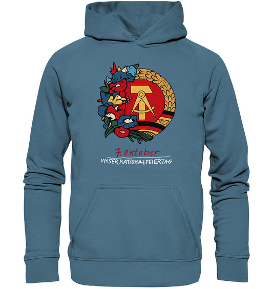 DDR Ostalgie Kapuze / Hoodie Unisex • 7. OKTOBER - DDR-NATIONALFEIERTAG