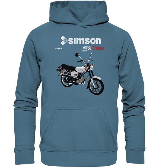 DDR Ostalgie Kapuze / Hoodie Unisex • SIMSON ENDURO - ORIGINAL PROSPEKT