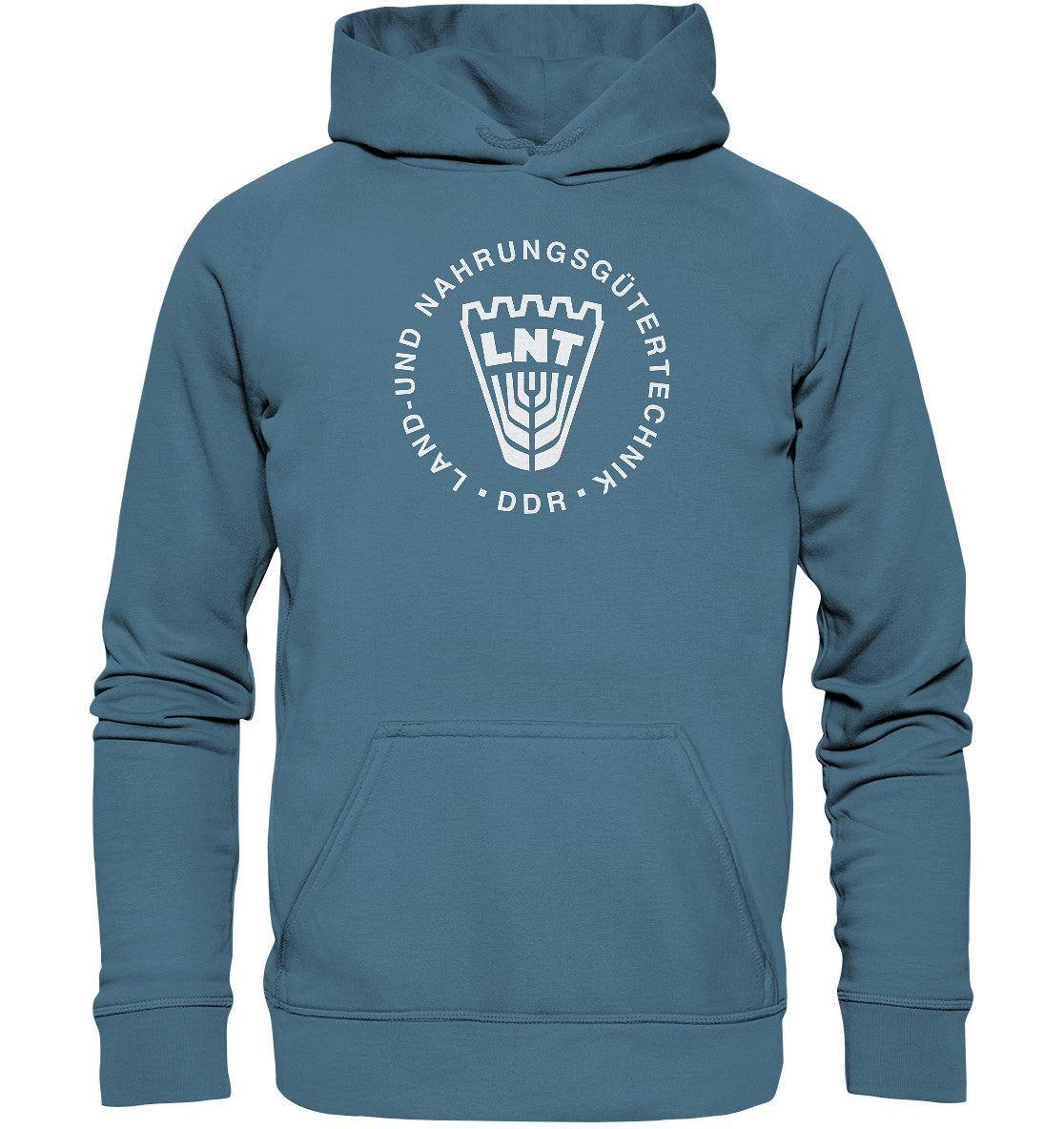 DDR Ostalgie Kapuze / Hoodie Unisex • DDR LAND- UND NAHRUNGSGÜTERTECHNIK