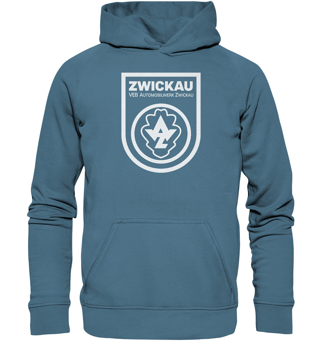 DDR Ostalgie Kapuze / Hoodie Unisex • VEB AUTOMOBILWERK ZWICKAU
