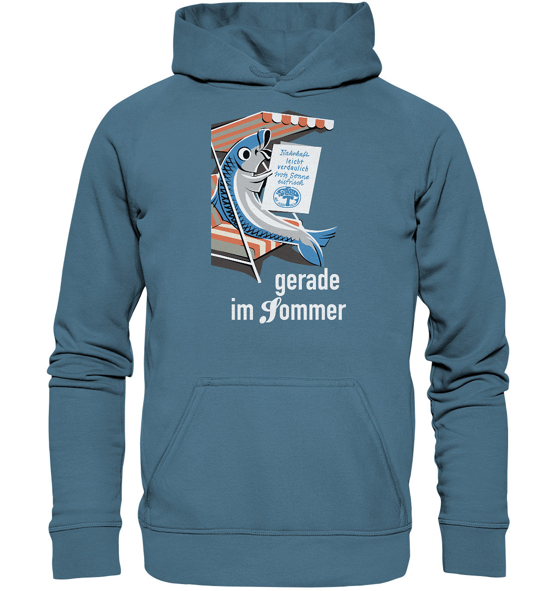 DDR Ostalgie Kapuze / Hoodie Unisex • FISCH, FRISCH AUF JEDEN TISCH - GERADE IM SOMMER