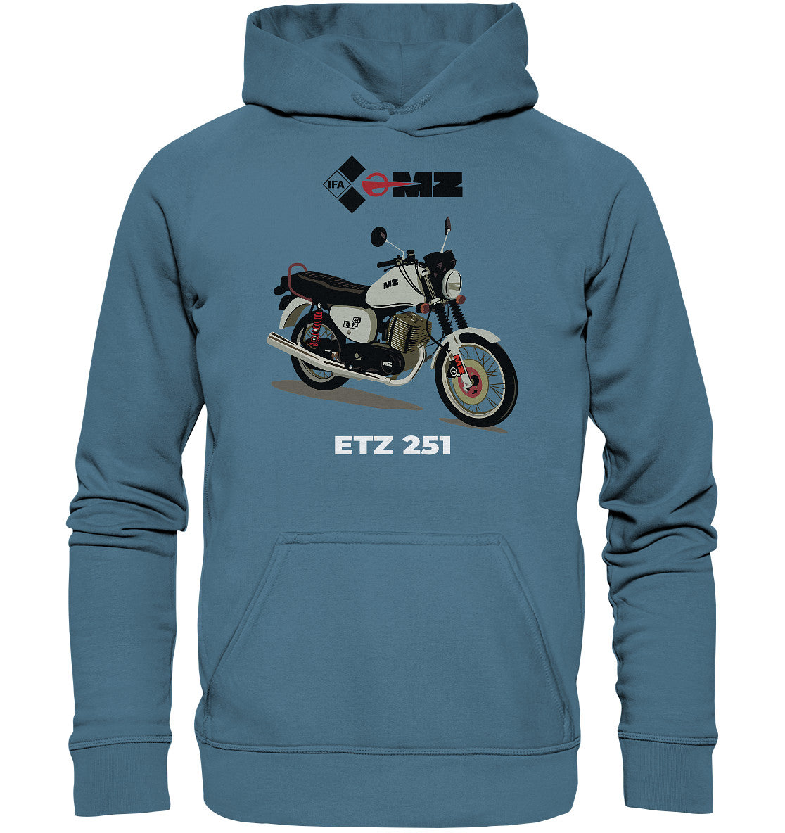 DDR Ostalgie Kapuze / Hoodie Unisex • MZ ETZ 251 - ORIGINALWERBUNG