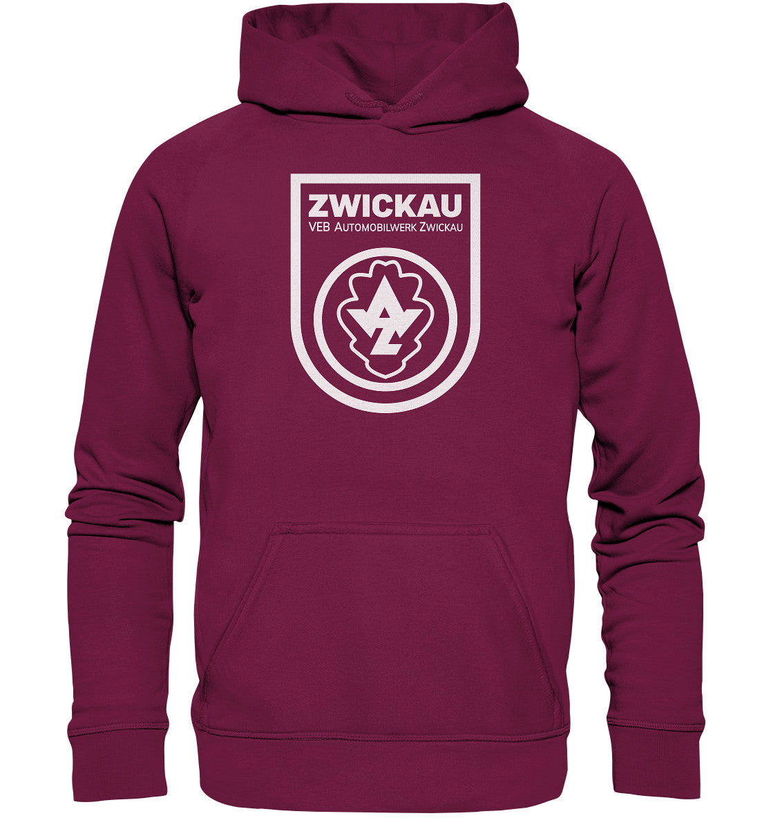 DDR Ostalgie Kapuze / Hoodie Unisex • VEB AUTOMOBILWERK ZWICKAU