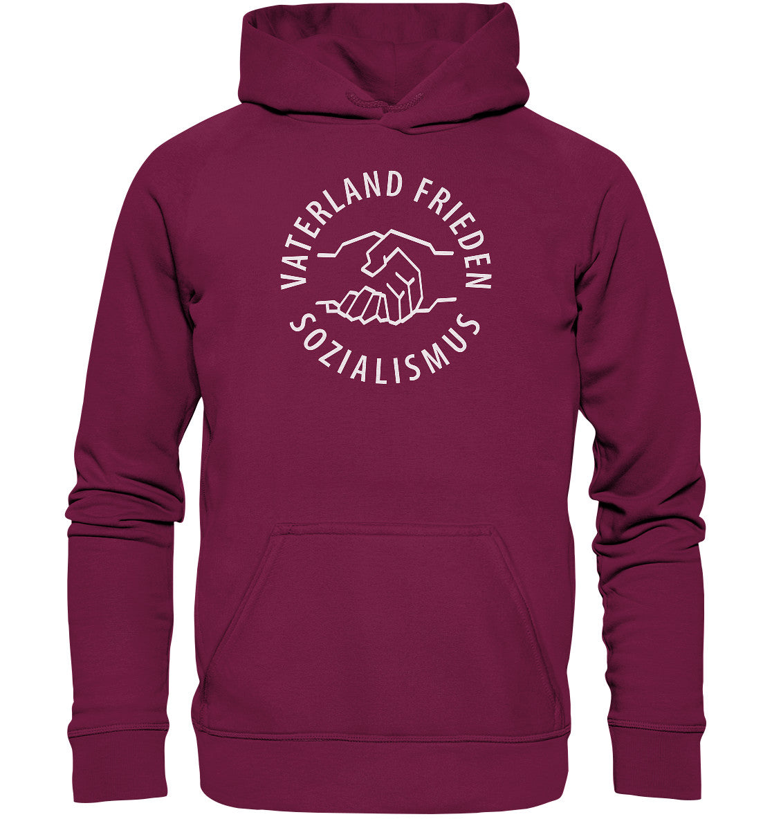 DDR Ostalgie Kapuze / Hoodie Unisex • VATERLAND FRIEDEN SOZIALISMUS (DDR LOGO)