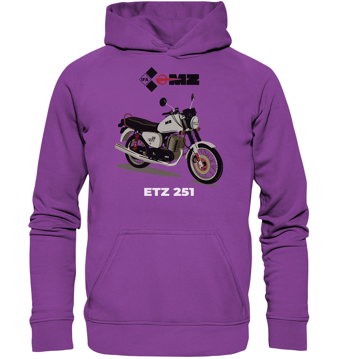 DDR Ostalgie Kapuze / Hoodie Unisex • MZ ETZ 251 - ORIGINALWERBUNG