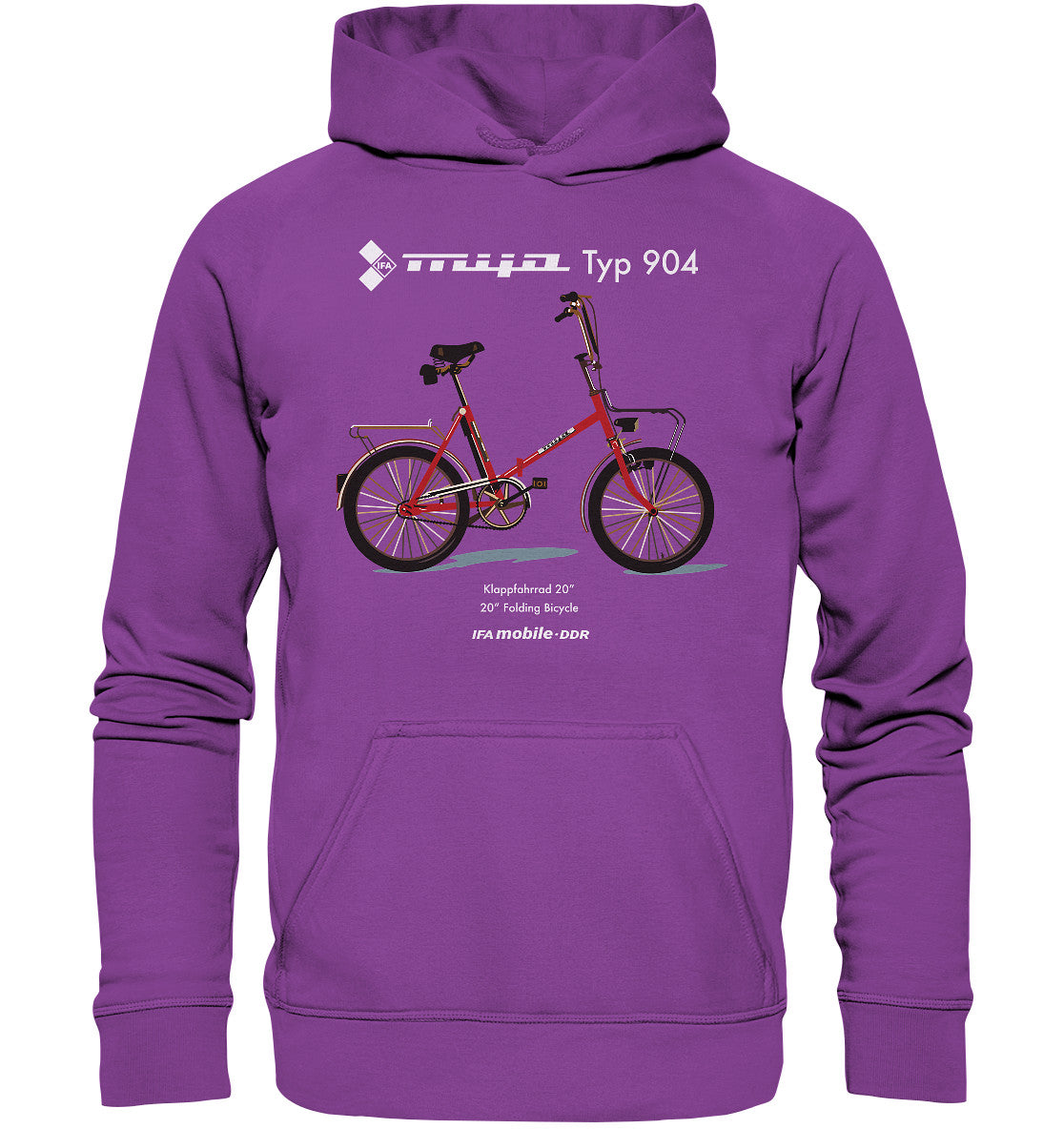 DDR Ostalgie Kapuze / Hoodie Unisex • MIFA KLAPPRAD TYP 904 - ORIGINAL WERBUNG