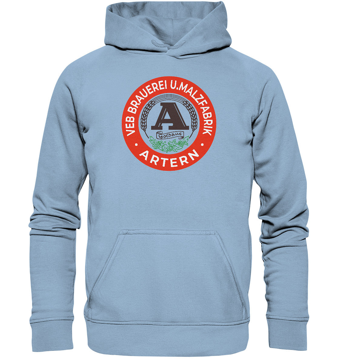 DDR Ostalgie Kapuze / Hoodie Unisex • VEB BRAUEREI ARTERN GOLDAUE